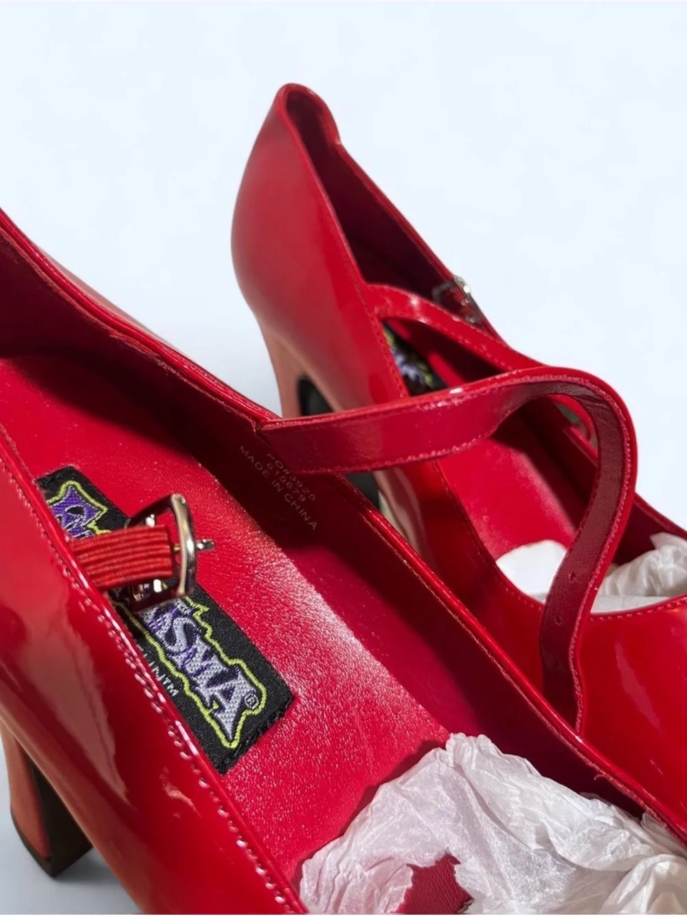 Red Platform Mary Jane Heels by Fantasma size 8 medium